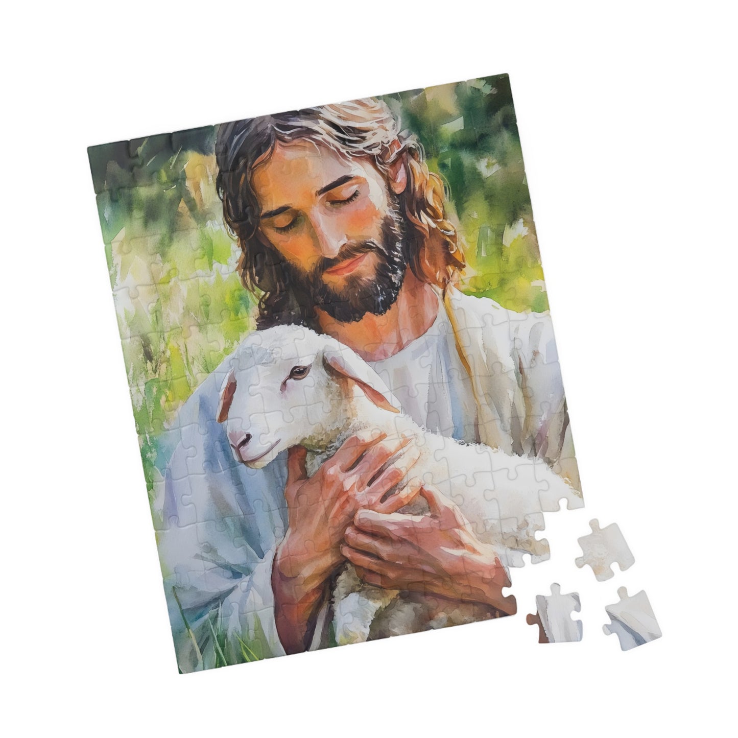 Jesus Holding Lamb Puzzle | Religious Christian Faith Jigsaw