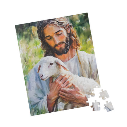 Jesus Holding Lamb Christian Jigsaw Puzzle — alternate puzzle product image 8