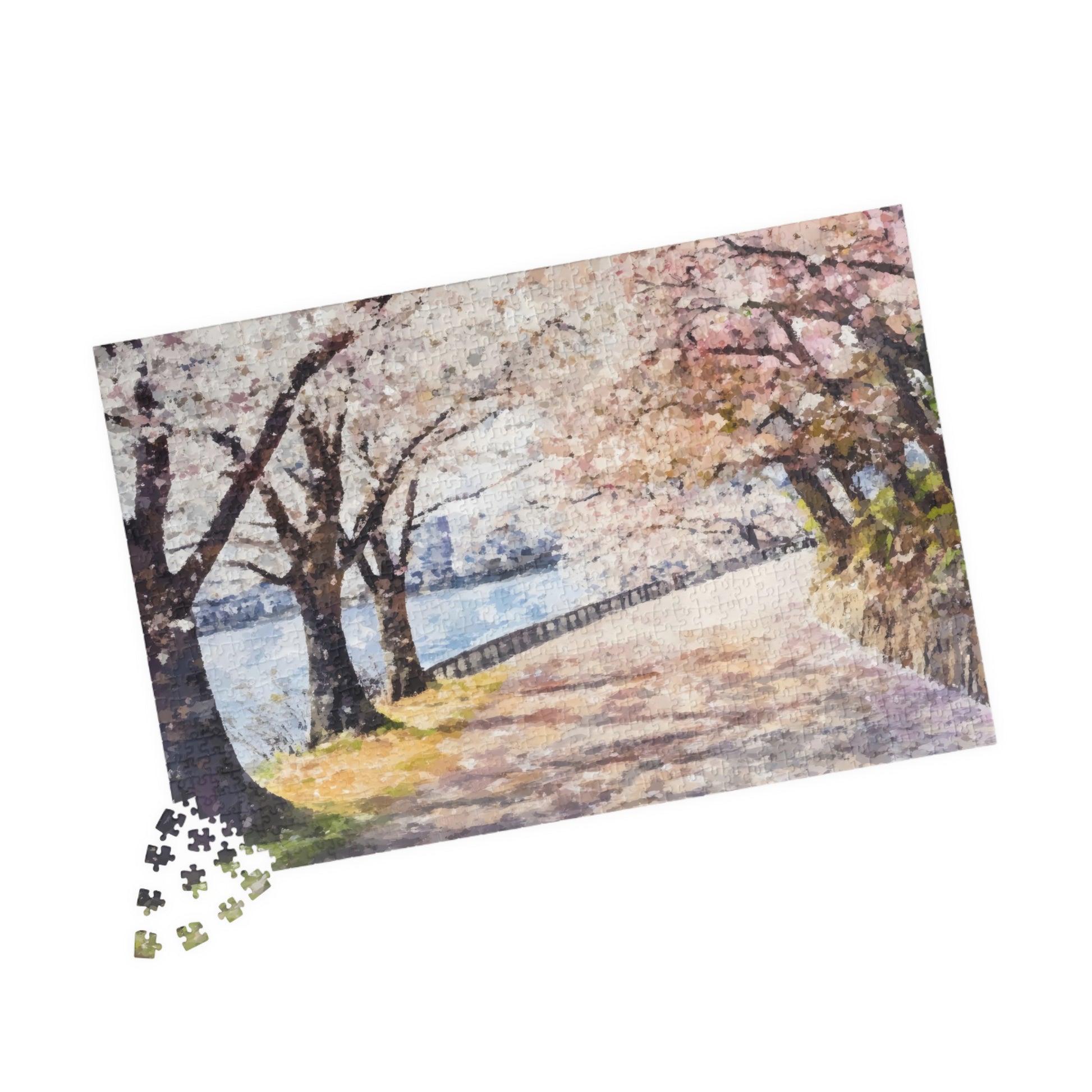 Cherry Blossom Path Spring Jigsaw Puzzle — alternate puzzle product image 14
