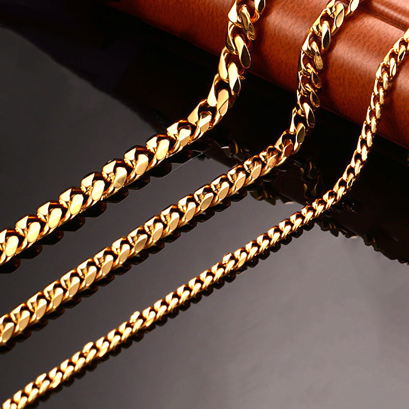 Men's Stainless Steel Cuban Chain Jewelry Set – product view 57