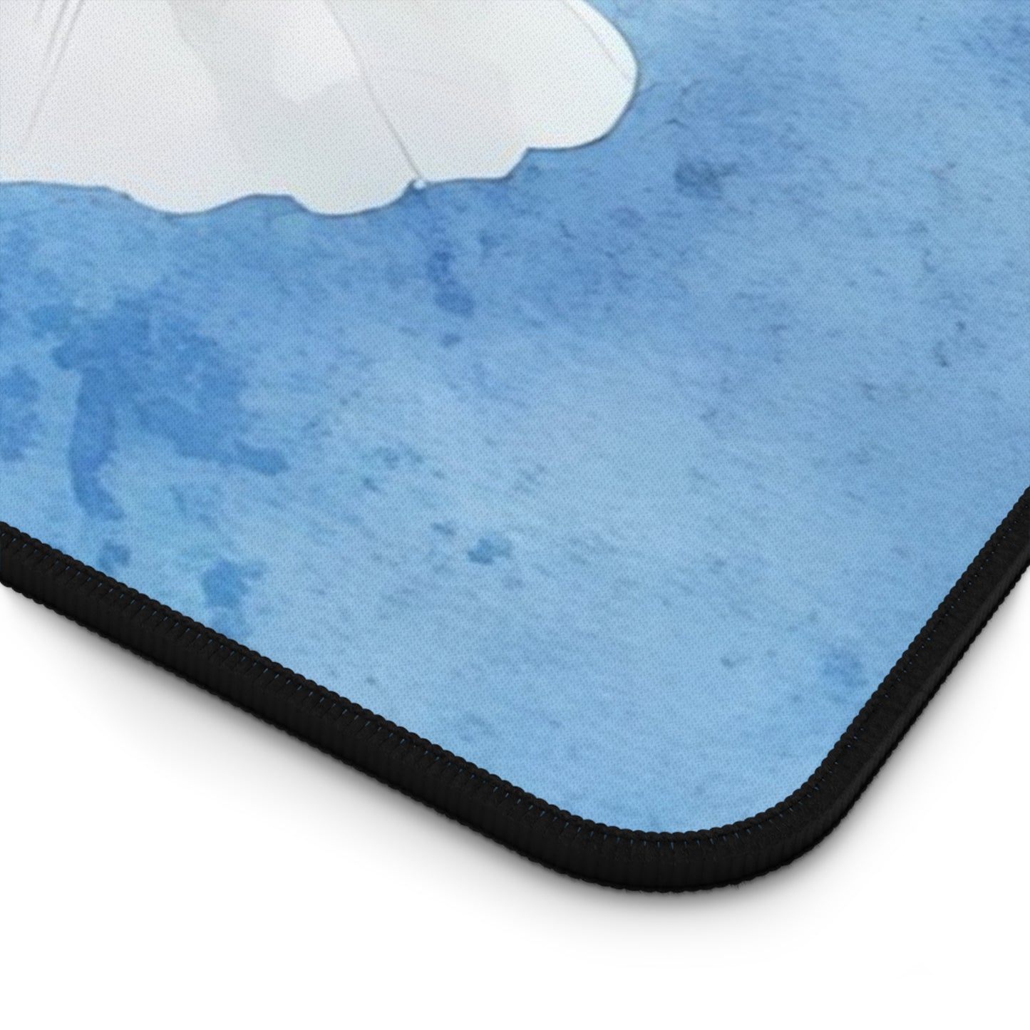 White Dove in Blue Sky Desk Mat | Peaceful Bird Mousepad