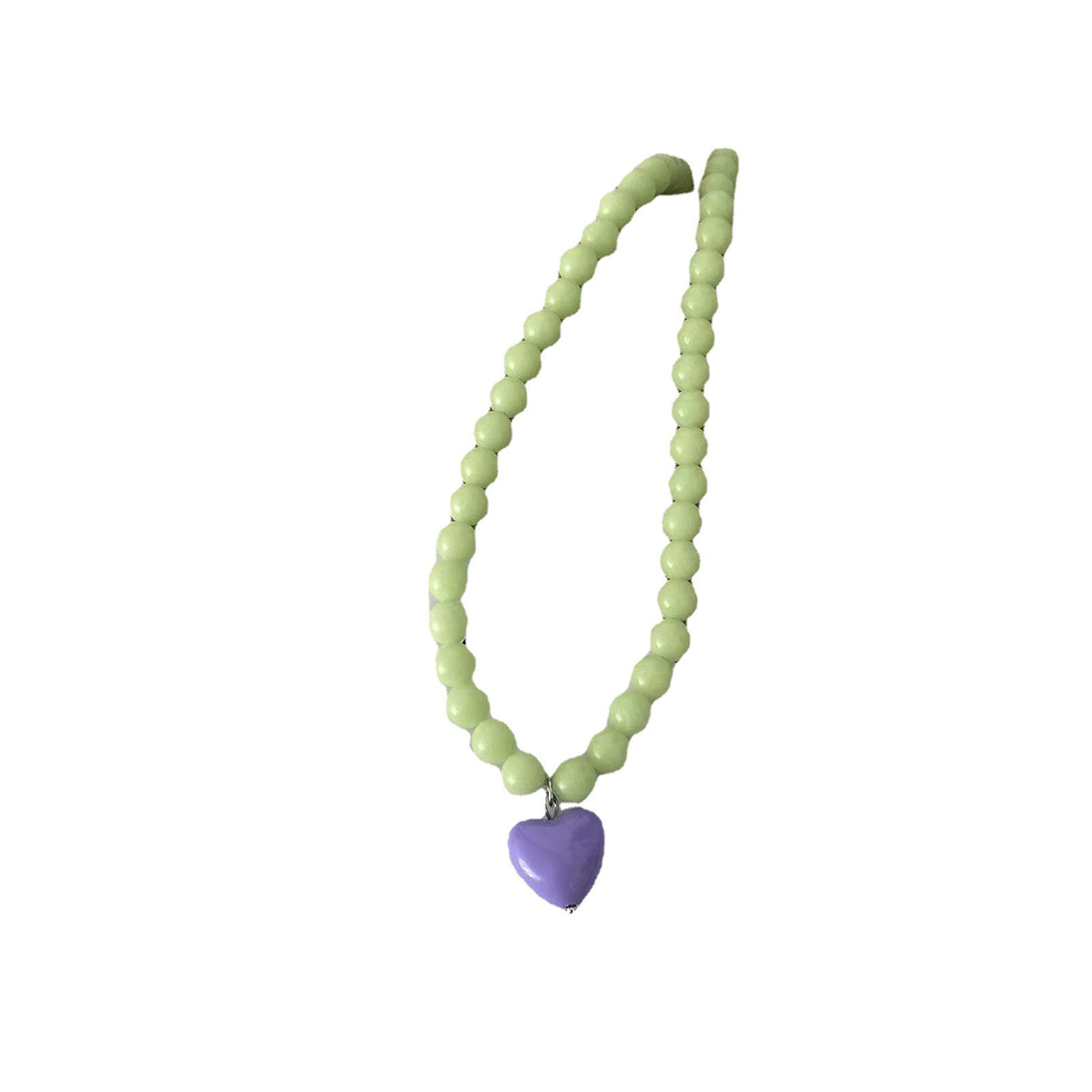 Adjustable Heart Bead Necklace – product view 3