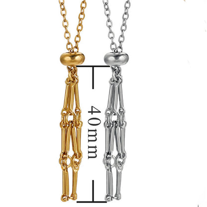 Bamboo-Knot Chain Necklace – product view 4