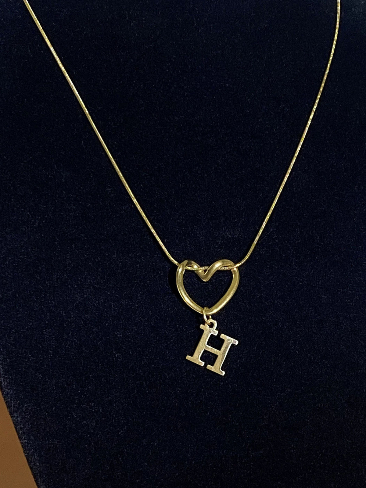 Alphabet Heart Pendant Necklace – product view 13