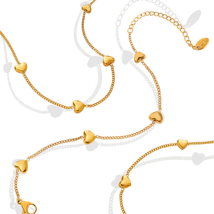Minimalist Titanium Steel Heart Necklace – product view 4