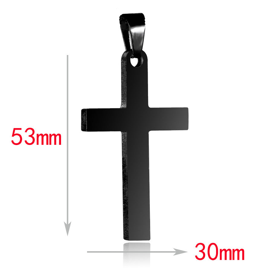 Stainless Steel Cross Pendant Necklace – product view 14