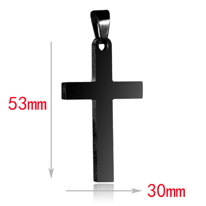 Stainless Steel Cross Pendant Necklace – product view 14