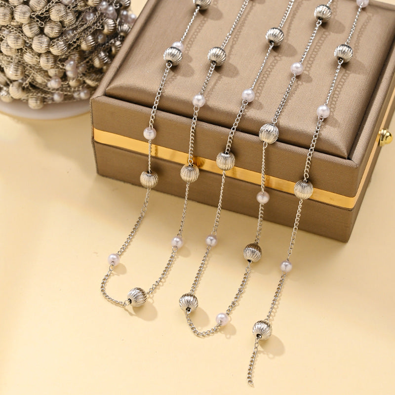 Imitation Pearl Chain Necklace – product view 25