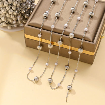 Imitation Pearl Chain Necklace – product view 25