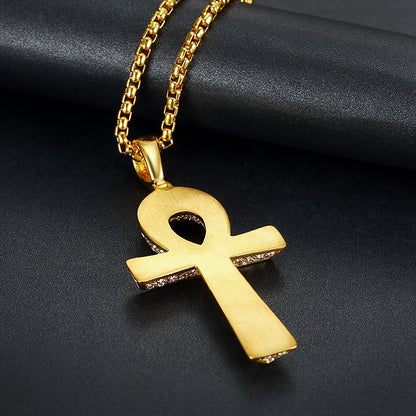 Egyptian Ankh Cross Stainless Steel Necklace – product view 5