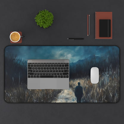 Moonlit Pathway Walk Nightscape Desk Mat — alternate desk mat product image 12