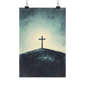 Easter Cross Hill Matte Poster | Religious Christian Wall Art