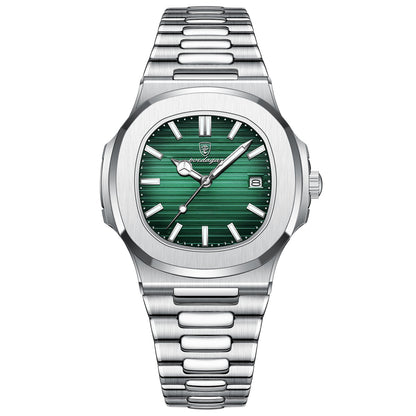 50m Waterproof Luminous Quartz Watch – Stainless Steel