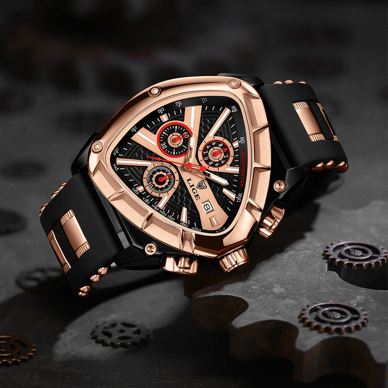 Polygonal Luminous Calendar Watch – product view 4