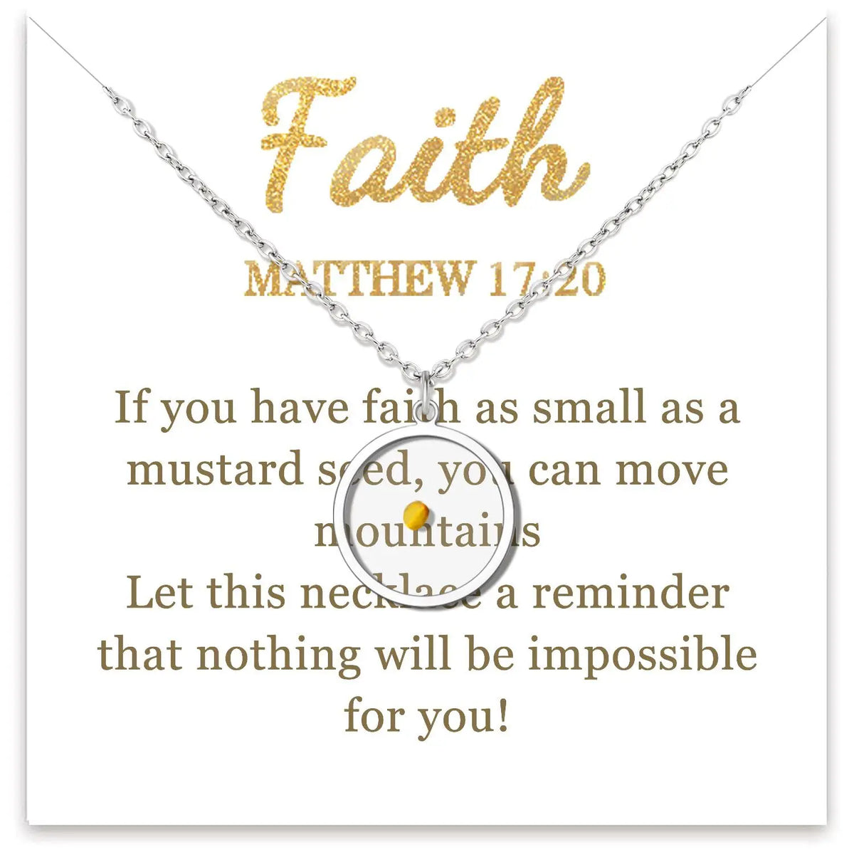 Oval Inspirational Necklace – product view 13