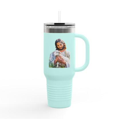 Jesus Holding Lamb 40oz Insulated Travel Tumbler — alternate tumbler product image 6