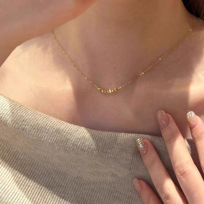 Geometric Electroplated Bead Necklace – product view 5