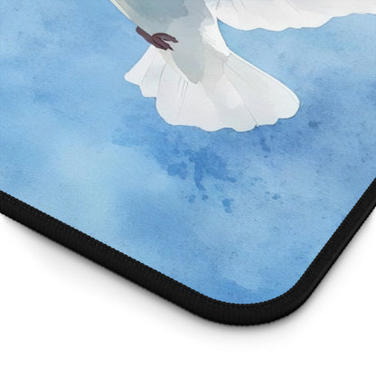 White Dove Blue Sky Desk Mat — alternate desk mat product image 6