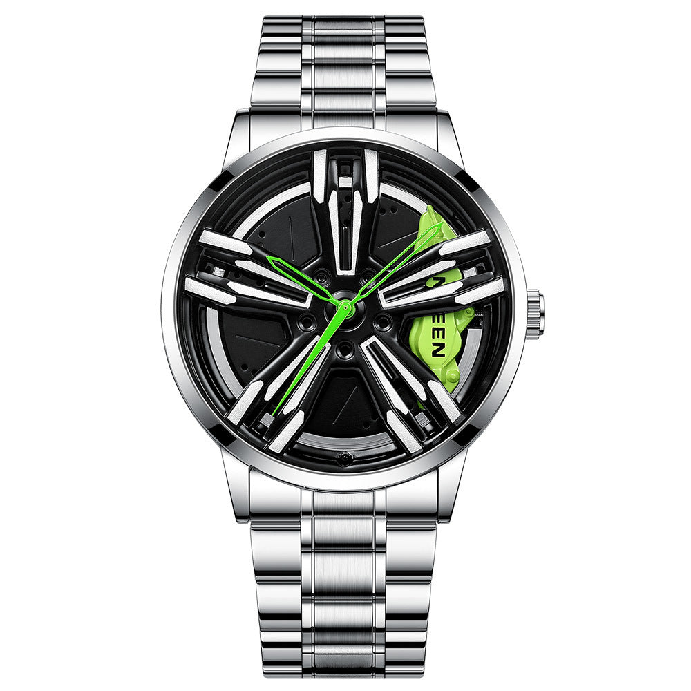 Rotating hub nightlight watch