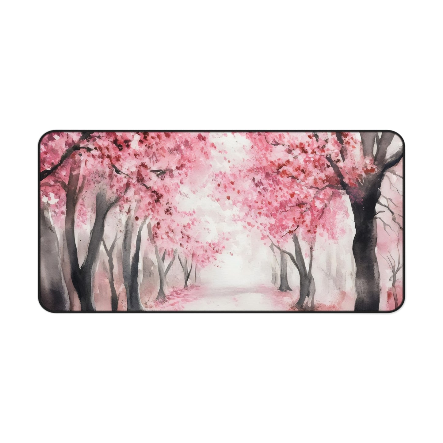 Cherry Blossom Path Desk Mat | Pink Sakura Mouse Pad