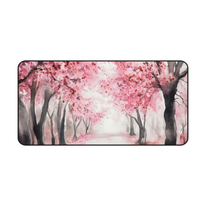 Cherry Blossom Path Pink Sakura Desk Mat — alternate desk mat product image 3