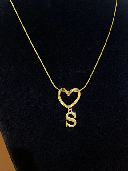 Alphabet Heart Pendant Necklace – product view 24