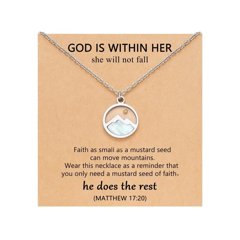 Oval Inspirational Necklace – product view 21