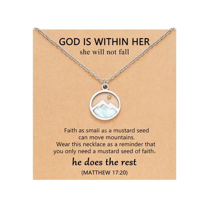 Oval Inspirational Necklace – product view 21
