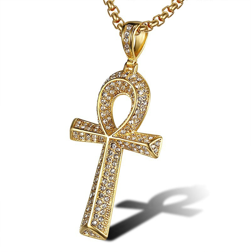 Egyptian Ankh Cross Stainless Steel Necklace – product view 6