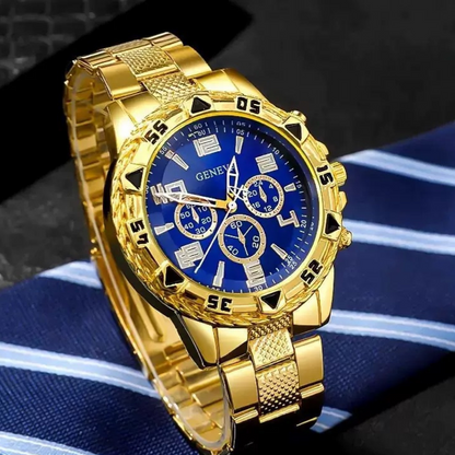 Men's Chronograph Quartz Watch with Steel Band – product view 5