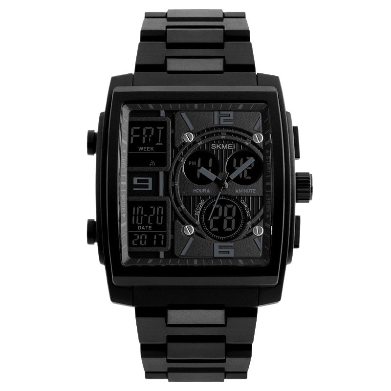 Mens Square Electronic Watch – product view 6