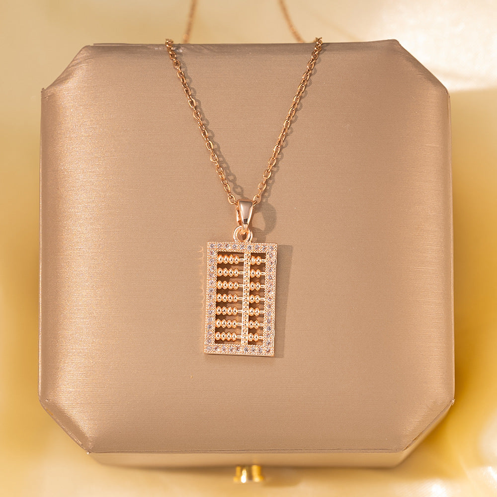 Minimalist Titanium Steel Clavicle Necklace – product view 46