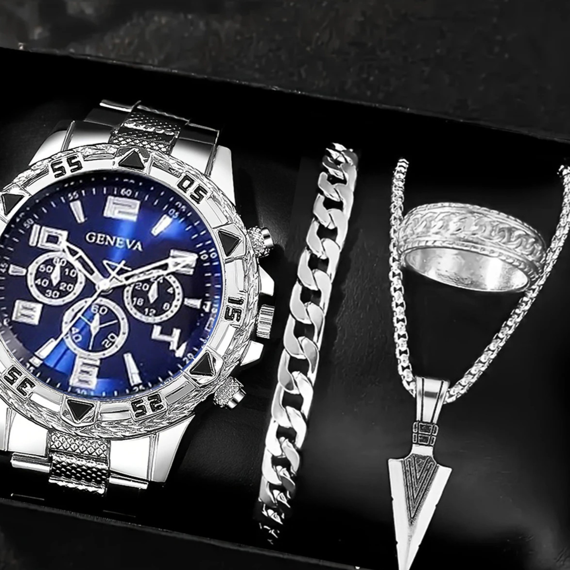 Men's Chronograph Quartz Watch with Steel Band – product view 17