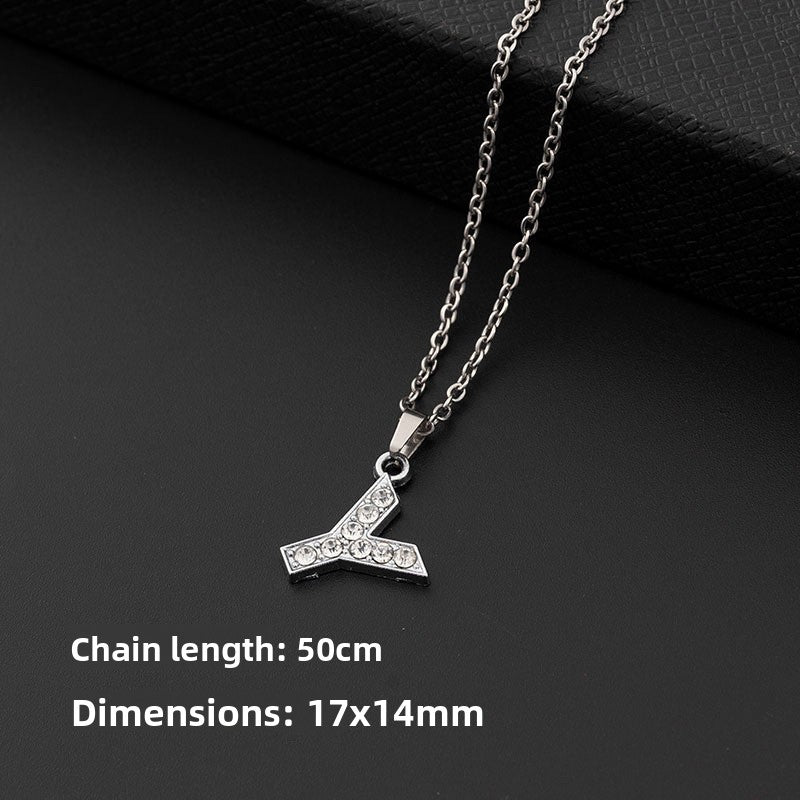 Crystal-Accent Initial Pendant Necklace – product view 30