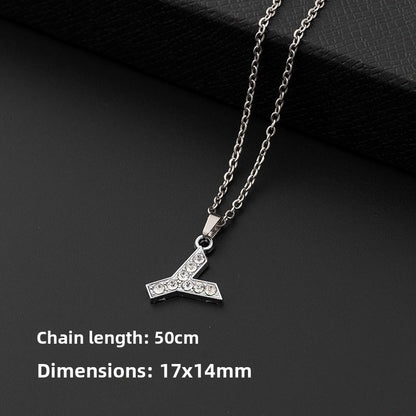 Crystal-Accent Initial Pendant Necklace – product view 30