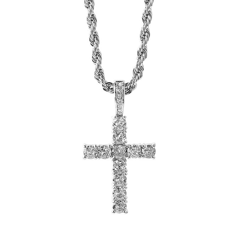 Titanium Steel Necklace Cross – product view 4