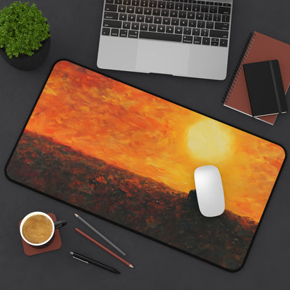 Sunset Meditation Silhouette Desk Mat — alternate desk mat product image 9