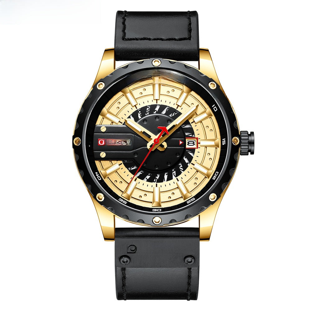 Curren Mens Calendar Leather Watch – Style 2 – product view 9