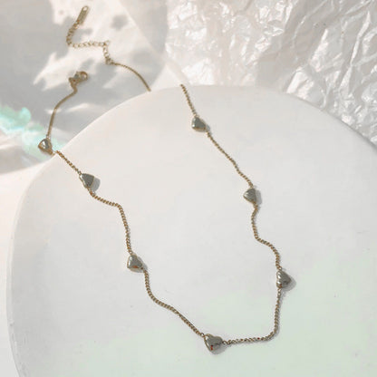 Minimalist Titanium Steel Heart Necklace – product view 10