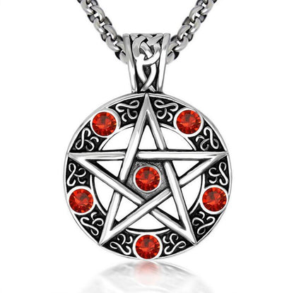 Colour-Accent Titanium Steel Cross Necklace – product view 8