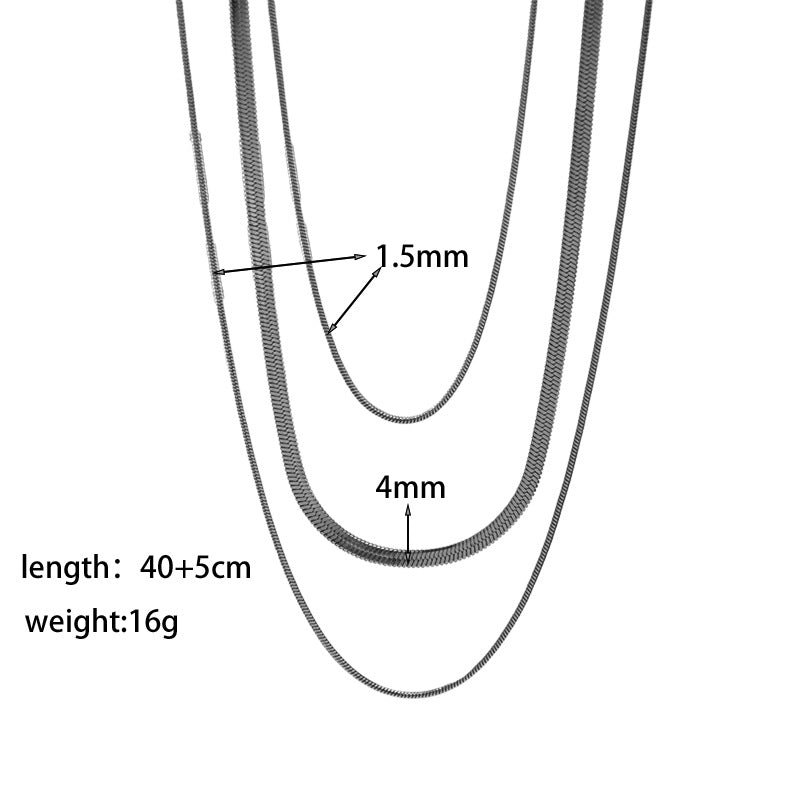 Double Layer Geometric Pendant Necklace – product view 9