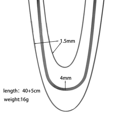 Double Layer Geometric Pendant Necklace – product view 9