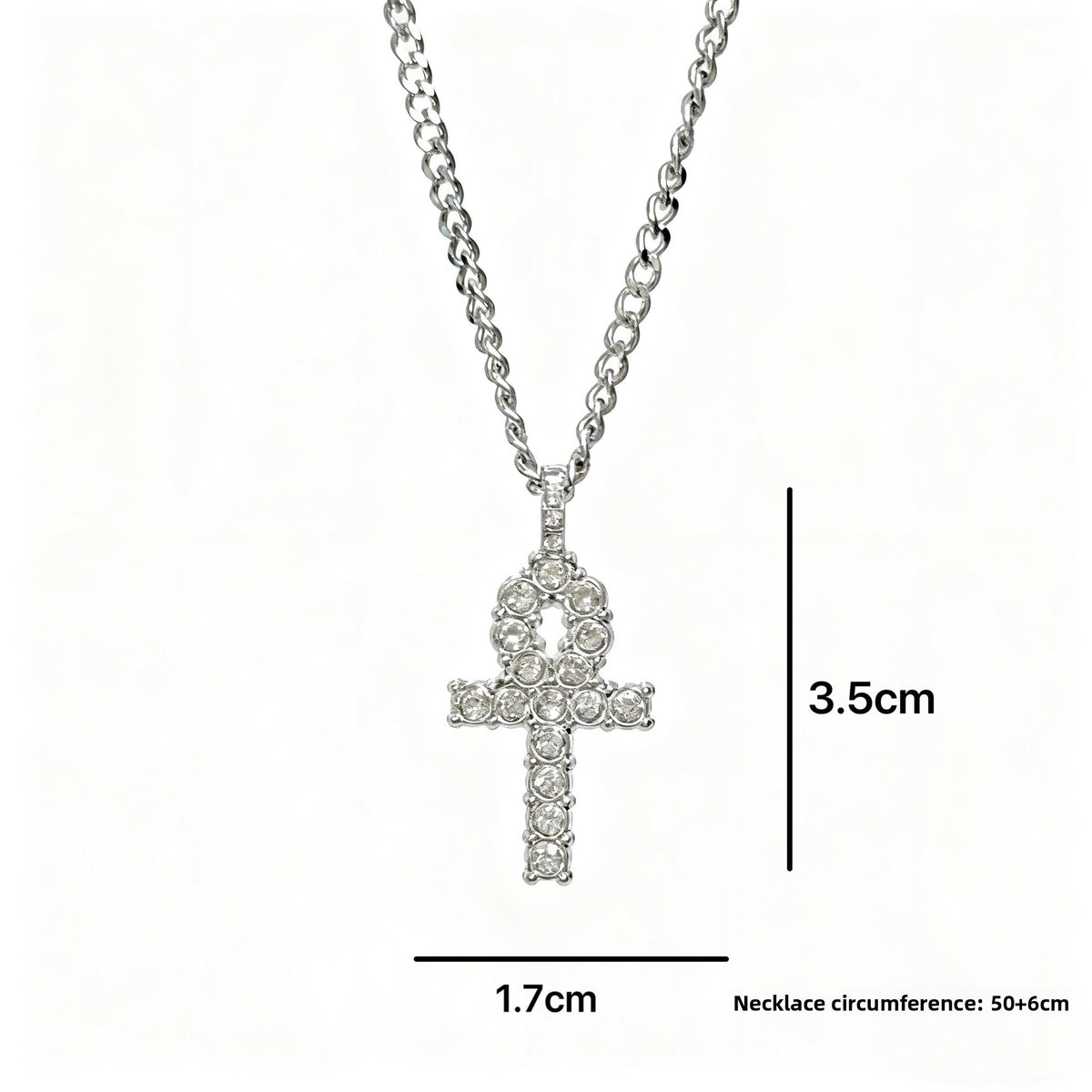 Titanium Steel Necklace Cross – product view 10