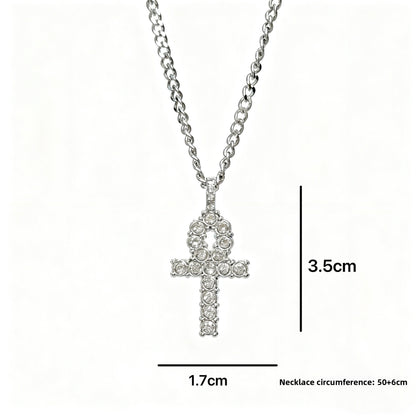 Titanium Steel Necklace Cross – product view 10