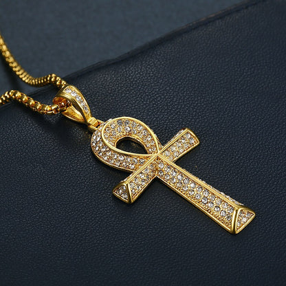 Egyptian Ankh Cross Stainless Steel Necklace – product view 3