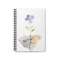 Purple Pansy Growing Through Crack Spiral Notebook | Ruled Journal