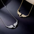 Angel Wing Crystal Pendant Necklace
