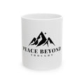 Mountain logo Peace Beyond Thought mug | Ceramic Coffee Cup