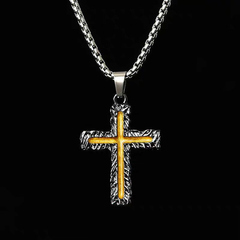 Chinese-style Cross Pendant Necklace – product view 9