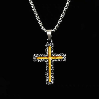 Chinese-style Cross Pendant Necklace – product view 9